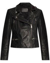 AllSaints - 'Cargo' Leather Jacket - Lyst