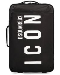 DSquared² Logo Printed Zip-up Suitcase - Black