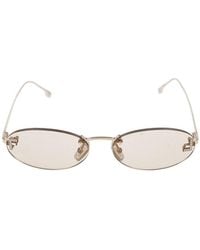 Fendi - Oval Frame Sunglasses - Lyst