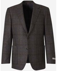 Canali - Checked Pattern Blazer - Lyst
