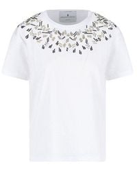 Ermanno Scervino - Embellished Crewneck T-shirt - Lyst