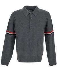 Thom Browne - Long Sleeve Polo - Lyst