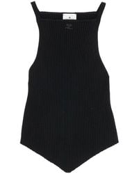 Courreges - Pointy Rib-Knit Tank Top - Lyst