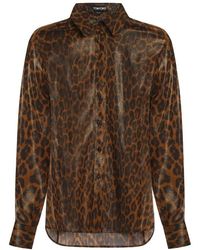 Tom Ford - Leopard Printed Long-sleeved Shirt - Lyst