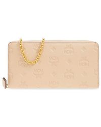 MCM - Leather Wallet With Chain, - Lyst