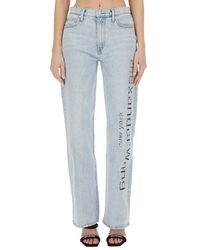 Alexander Wang - T By Alexander Wang Ez Logo Jeans And Cut-out - Lyst