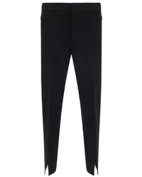 Givenchy High Waist Zip-up Cuff Pants - Black