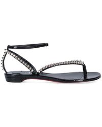 Christian Louboutin - Embellished Thong Sandals - Lyst