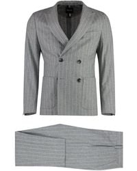 BOSS - Double Breasted Striped Two-Piece Suit - Lyst