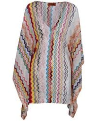 Missoni - Striped V-neck Sweater - Lyst