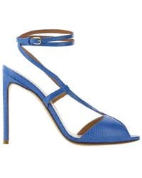 Francesco Russo - Embossed Ankle Strapped Sandals - Lyst