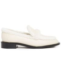 Stuart Weitzman - Shearling Detailed Loafers - Lyst