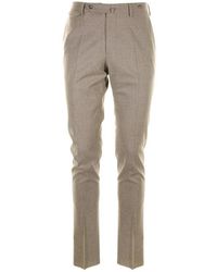 Tagliatore - Belt-looped Slim-fit Trousers - Lyst