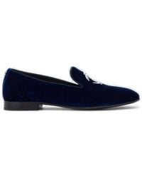 Roberto Cavalli - Monogram Mirror Snake Velvet Loafers - Lyst