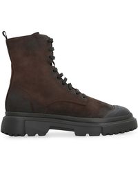 Hogan - Anfibio Lace-up Ankle Boots - Lyst