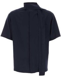 Valentino - Scarf Detailed Straight Hem Shirt - Lyst