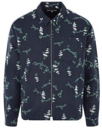 YMC - Bowie Floral Printed Zipped Long-sleeved Shirt - Lyst