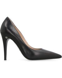 Gucci - Logo Detailed Pointed-toe Pumps - Lyst