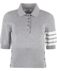 Thom Browne Knit Polo Shirt - Grey