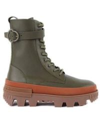 Moncler - Logo Detailed Lace-up Ankle Boots - Lyst