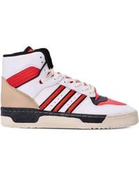 adidas Originals Rivalry Leather High-top Sneakers in Natural for Men ...