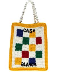 Casablancabrand - Cotton Mini Crochet Square Hand Bags - Lyst