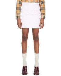 Burberry - Diamond Quilted Mini Skirt - Lyst