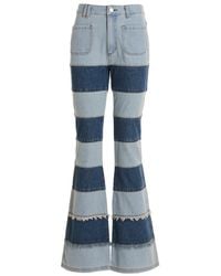 ANDERSSON BELL - Mahina Patchwork-Stripe Wide-Leg Jeans - Lyst