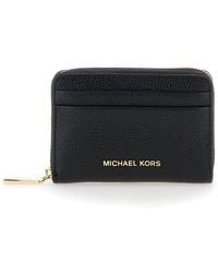 Michael Kors - Card Holder With Logo Lettering - Lyst