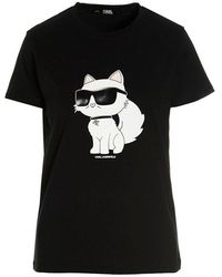 Karl Lagerfeld - T-shirt 'ikonik 2.0 Choupette' - Lyst