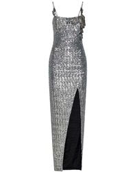 Balmain - Sequin Embellished Spaghetti Strap Maxi Dress - Lyst
