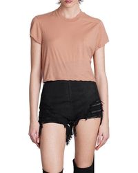 Rick Owens - Cropped Small Level T T-shirt - Lyst