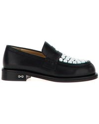 Mach & Mach - Sirene Embellished Slip-On Loafers - Lyst
