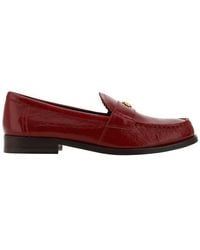 Tory Burch - Logo-plaque Slip-on Loafers - Lyst
