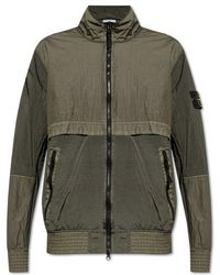 Stone Island - Jacket With A Stand-up Collar, - Lyst