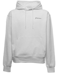 Barrow Logo-print Cotton Hoodie in White Womens Mens Clothing Mens Activewear gym and workout clothes Hoodies 