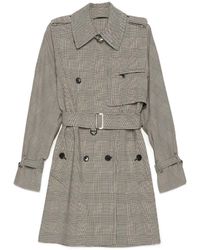 Max Mara Aloe Double Breasted Trench Coat - Grey