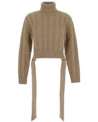 MM6 by Maison Martin Margiela - Wool Blend Turtleneck Sweater - Lyst