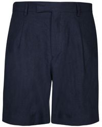 Lardini - Mid-Rise Wide-Leg Bermuda Shorts - Lyst