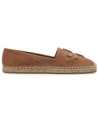 Tory Burch Woven Double T Slip-on Espadrilles - Brown