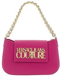 Versace - Logo-lettering Chain-strap Flap Shoulder Bag - Lyst