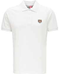 KENZO - Tiger Patch Short-Sleeved Polo Shirt - Lyst