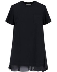 Sacai - Short-sleeved Flared T-shirt - Lyst