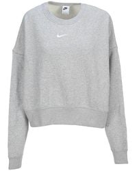 Nike Swoosh Crewneck Sweater - Gray