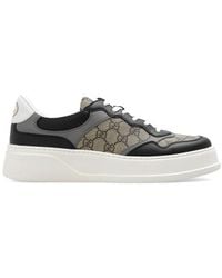 Gucci - Chunky B Leather And Canvas Low-top Trainers - Lyst
