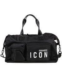 Save 35% DSquared² Icon Printed Holdall in Black for Men Mens Bags Duffel bags and weekend bags 