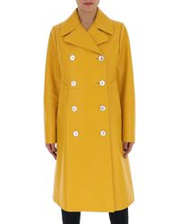 Prada Double Breasted Coat - Yellow