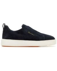 Santoni - Victory Logo-Printed Slip-On Sneakers - Lyst