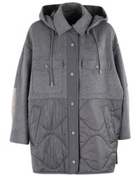 Weekend by Maxmara - Button-Up Drawstring Coat - Lyst