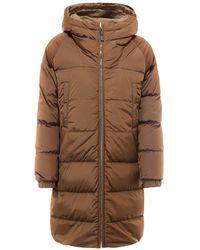 Max Mara Reversible Hooded Puffer Coat - Brown